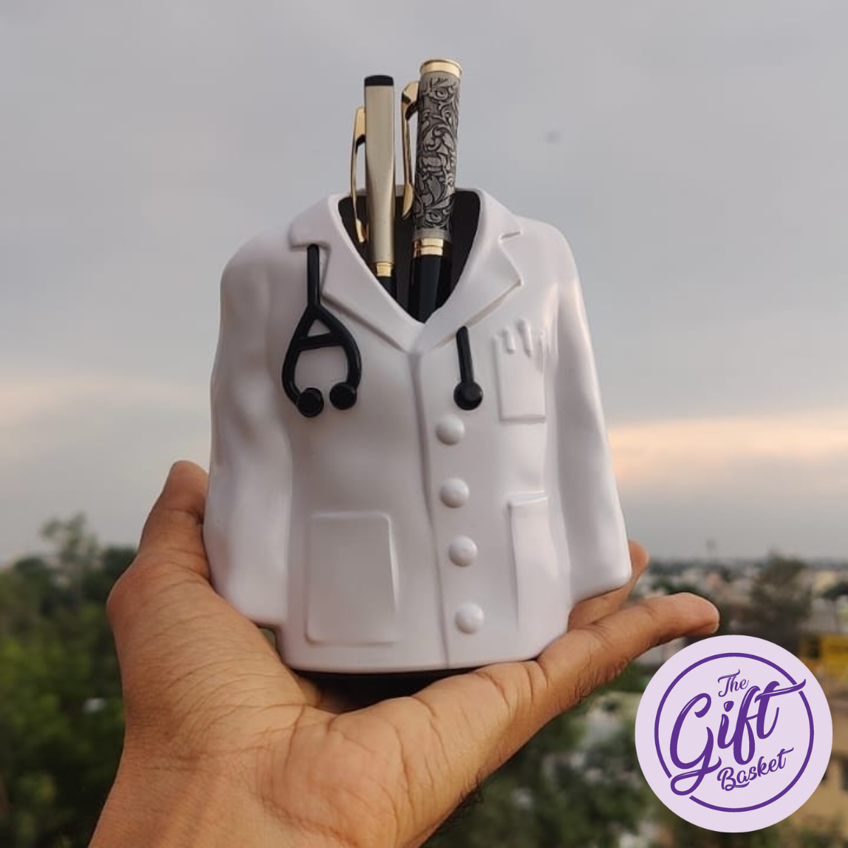 Doctor Coat Pen Stand with Name Customization
