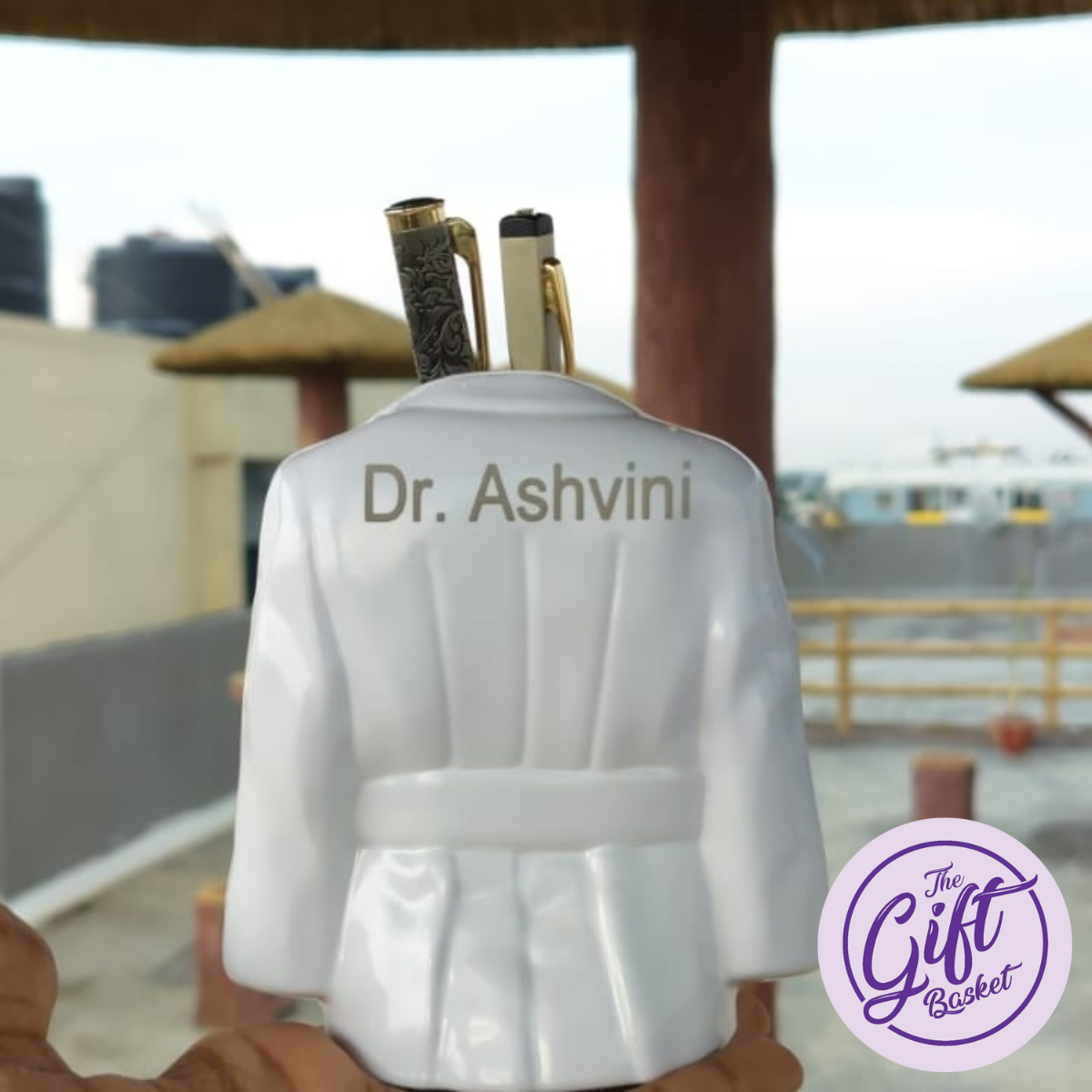 Doctor Coat Pen Stand with Name Customization