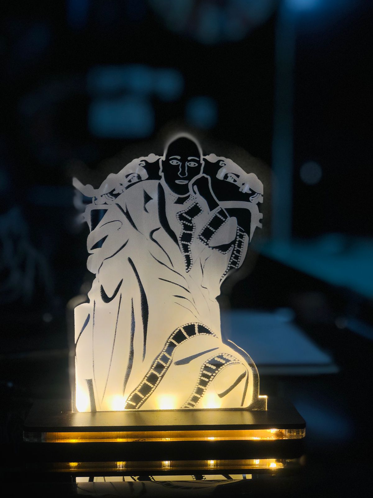 Bade Guruji 3D Illusion LED Line Art Lamp