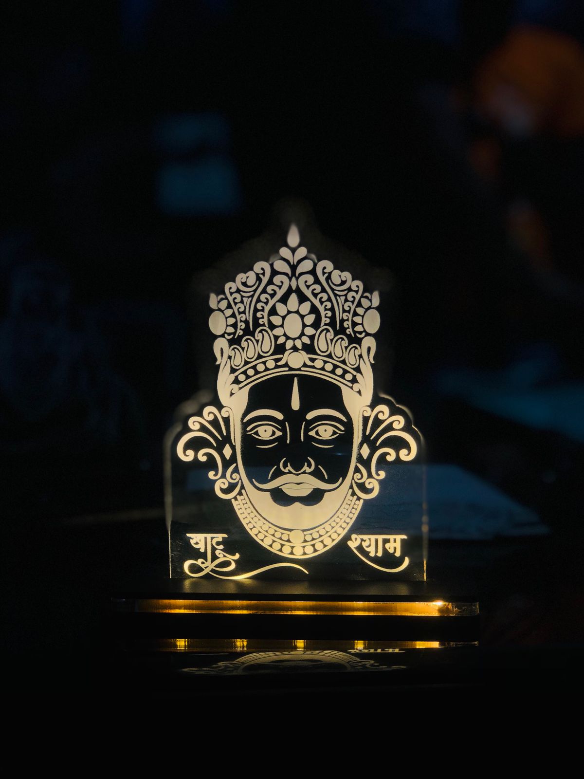 Khatu Shyam Ji 3D Illusion LED Line Art Lamp