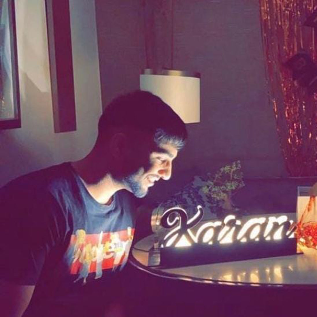 Custom Made Name Lamp For Table
