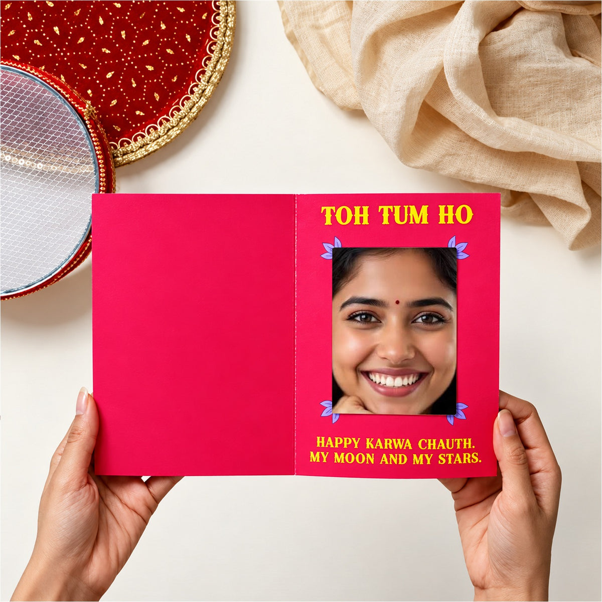 Karwa Chauth Mirror Card