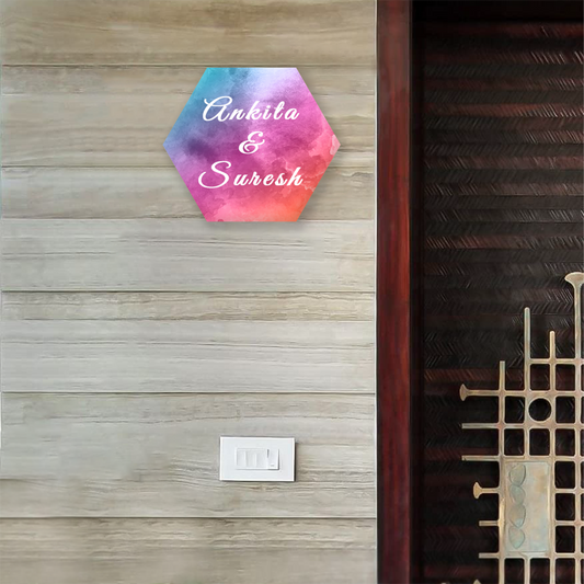 Hexagon Classic  Name Plate
