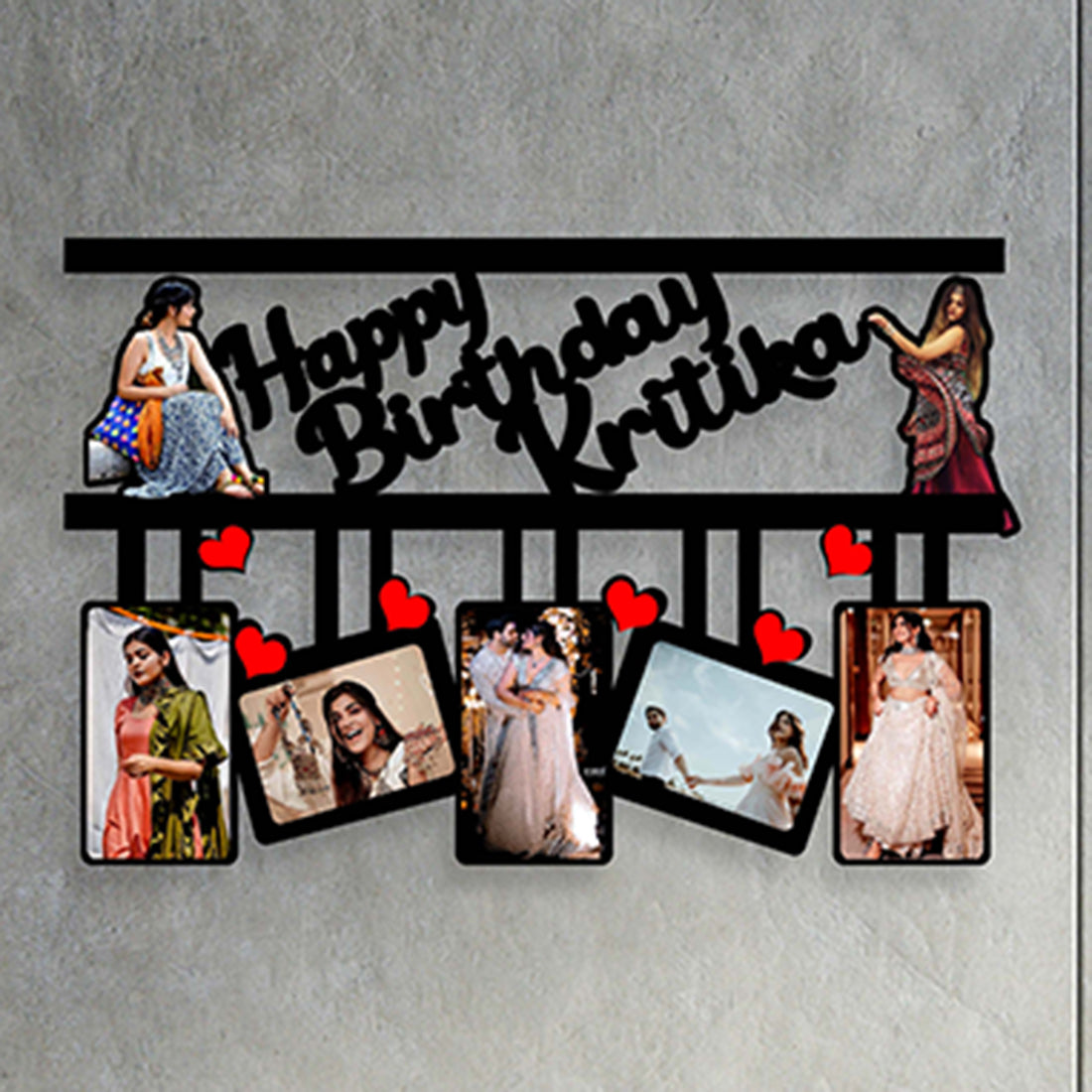 Happy Birthday MDF Cutout Frame