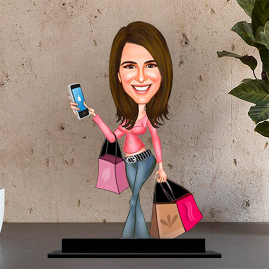 Shopping Lover Caricature