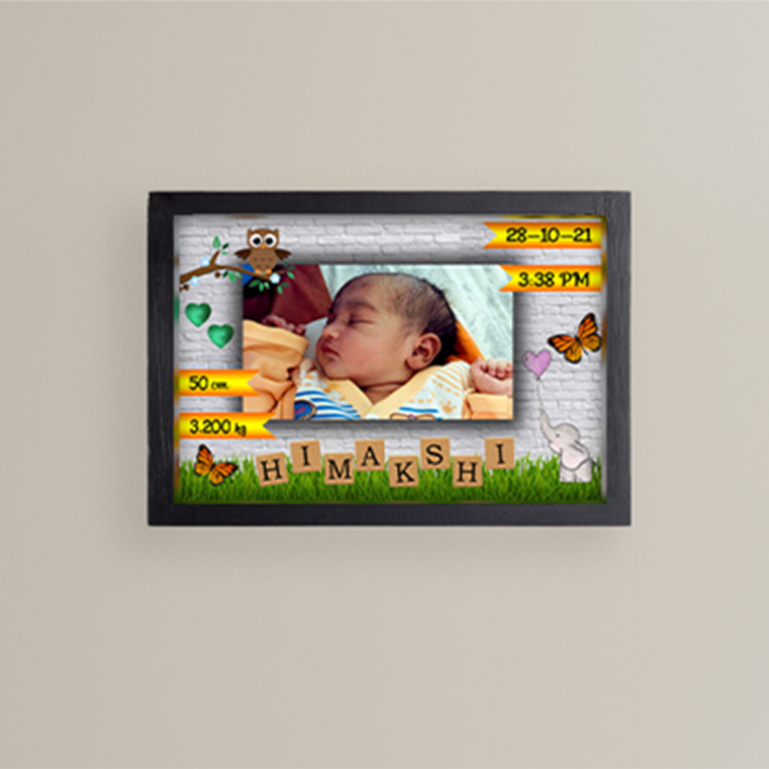 Baby Detail Birth Frame – The Gift Baskett