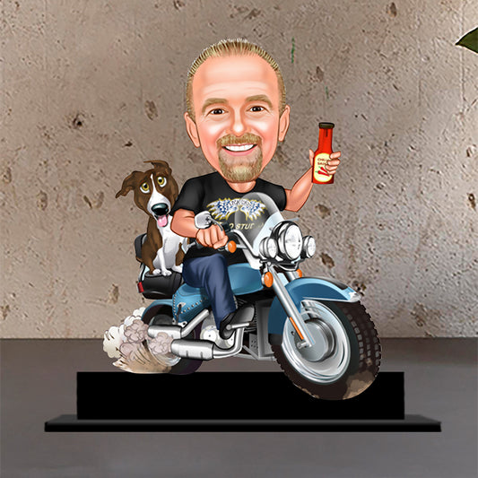 Customized Bike Lover Caricature