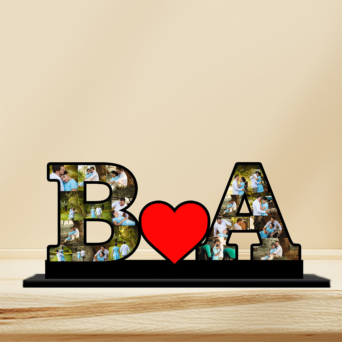 Customised Couple Initial Table Top – The Gift Baskett