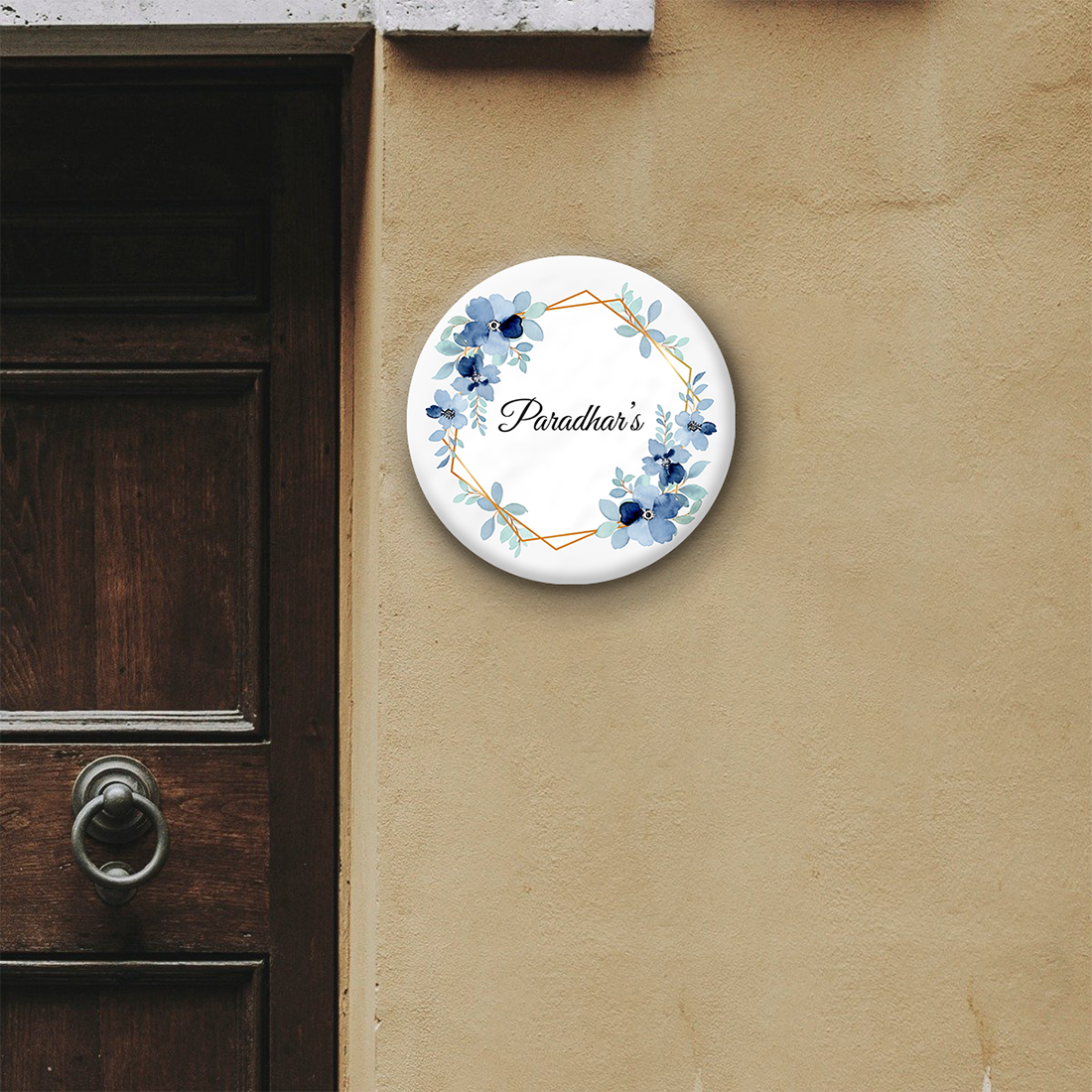 Floret Circular Name Plate